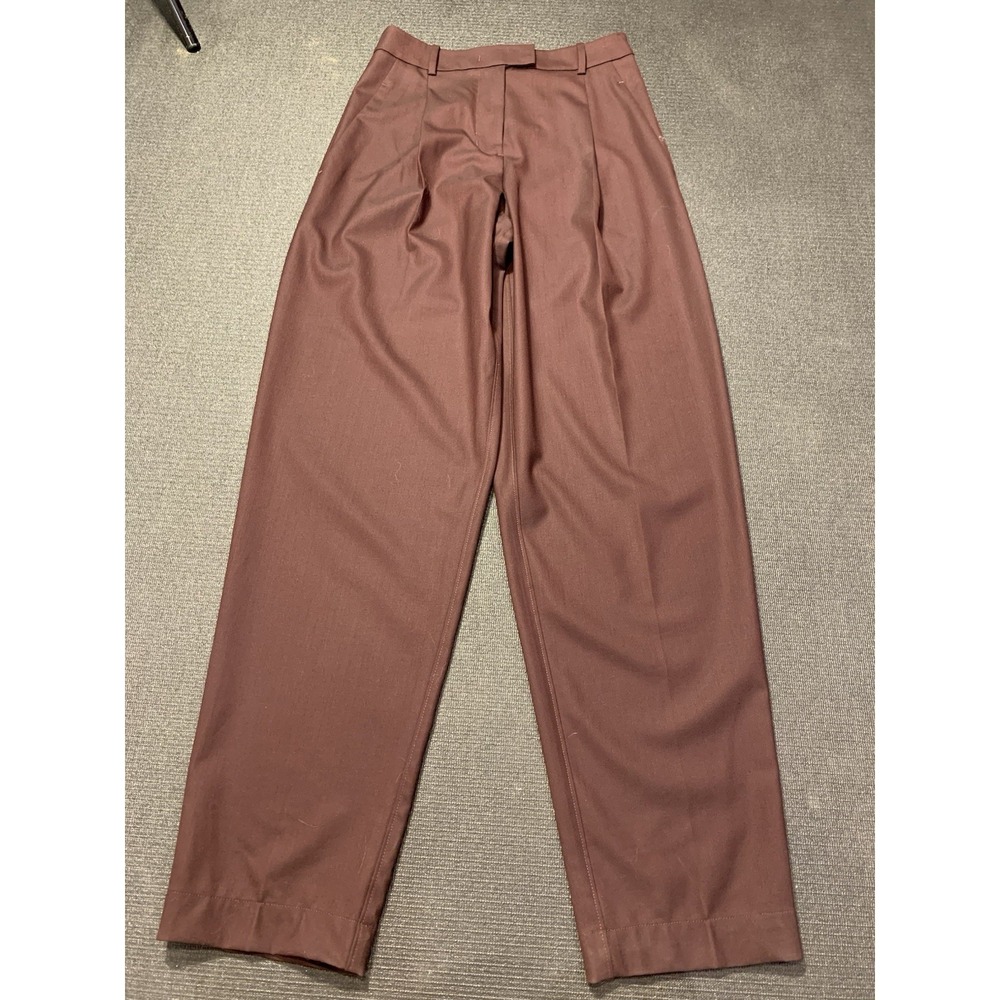 New Kit And Ace Pants Womens Size 6 Espresso Trouser Pleated‎ Wool Cashmere Silk